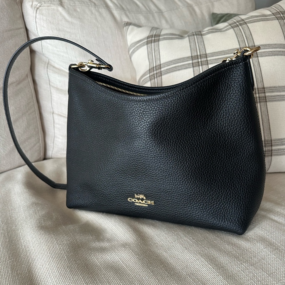 Coach Black Leather Laurel Shoulder Bag